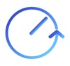 Icono celeste reloj Icono celeste reloj
